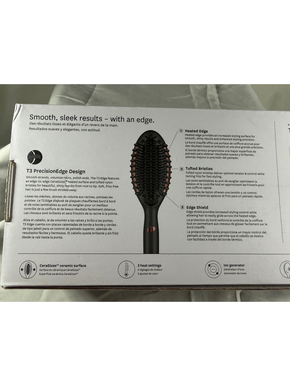 T3 EDGE Heated Smoothing & Styling Brush Brand New in the Box - Picture 4 of 9